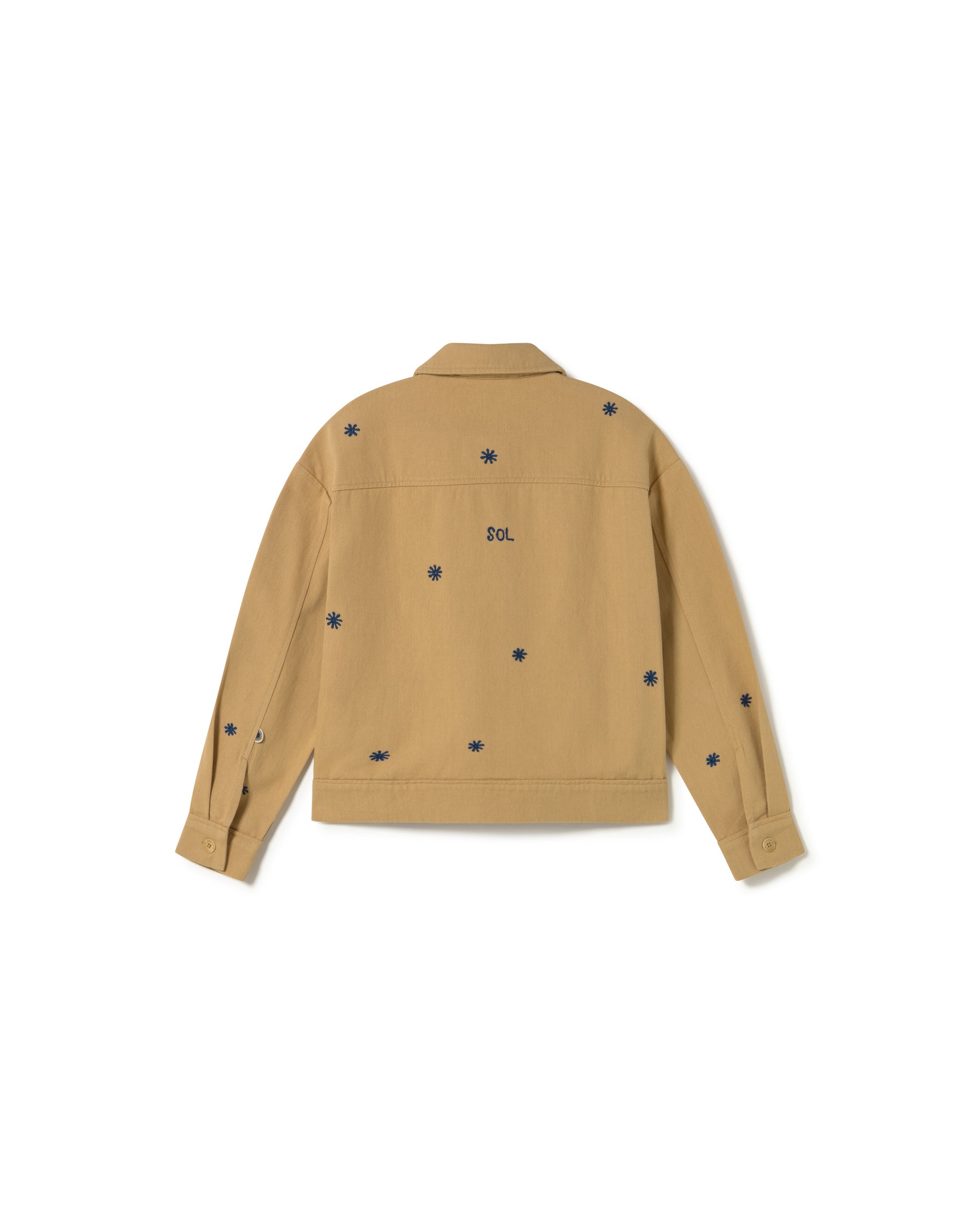 Chaqueta beige sol chain Frans sostenible - silueta 3