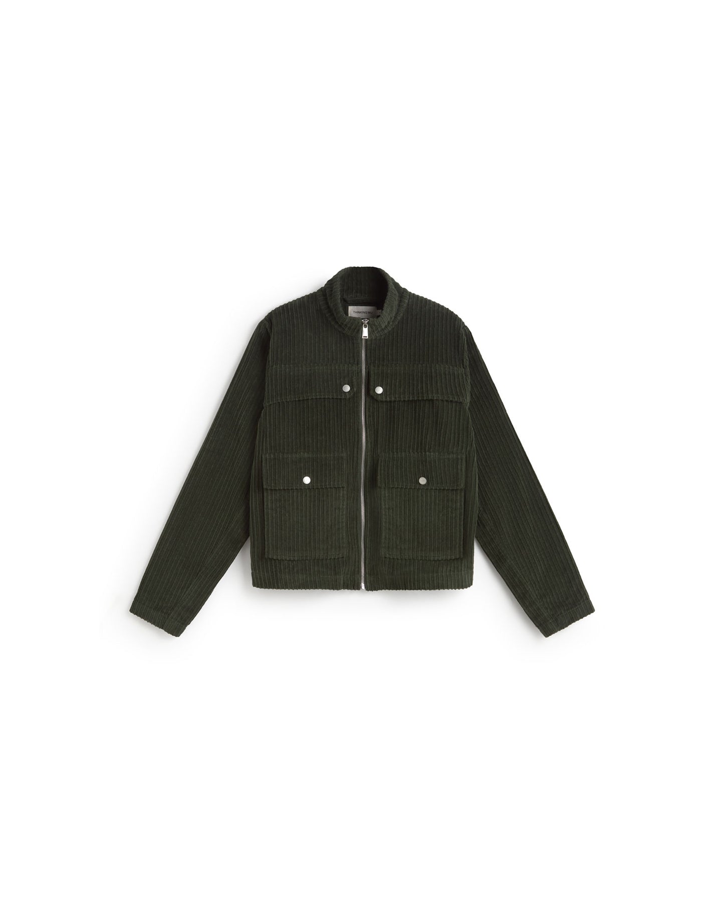 Chaqueta pana verde Celia sostenible silueta - 1