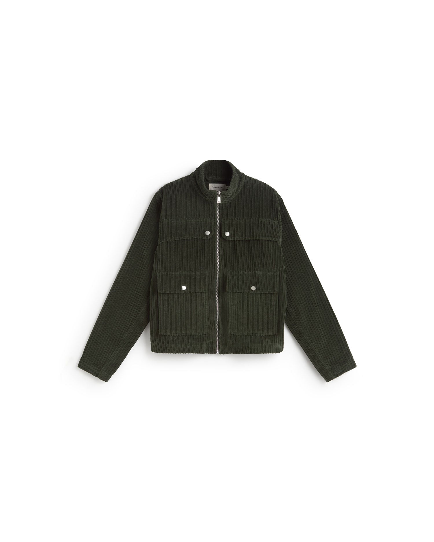 Chaqueta pana verde Celia sostenible silueta - 1