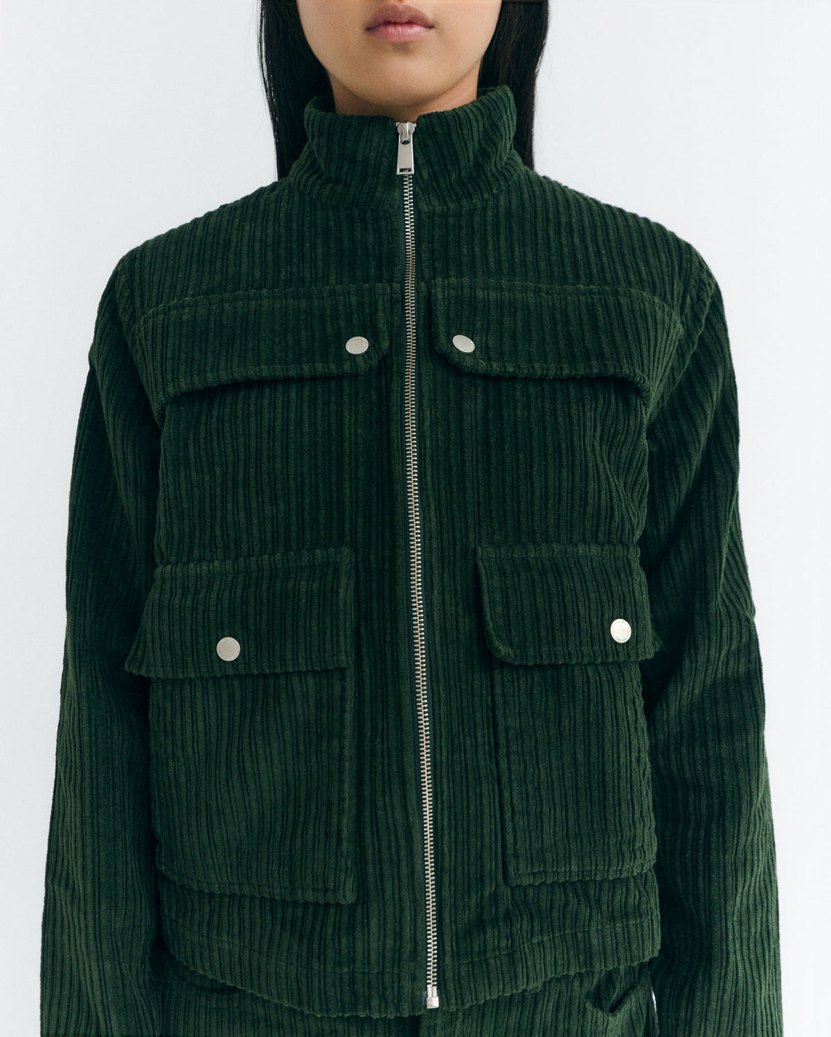 Chaqueta pana verde Celia sostenible - 5