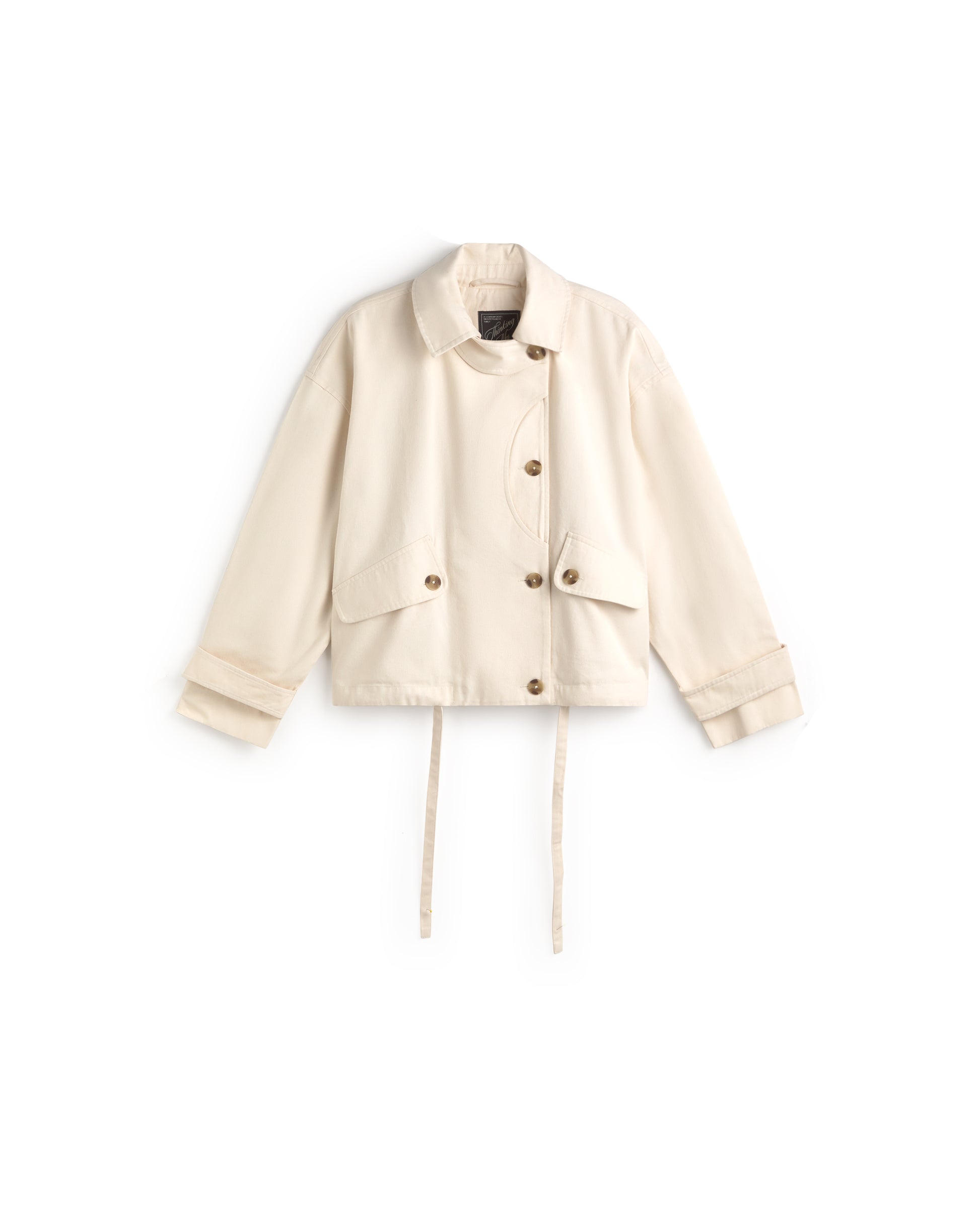 Chaqueta oversize cruda Norma sostenible silueta - 1