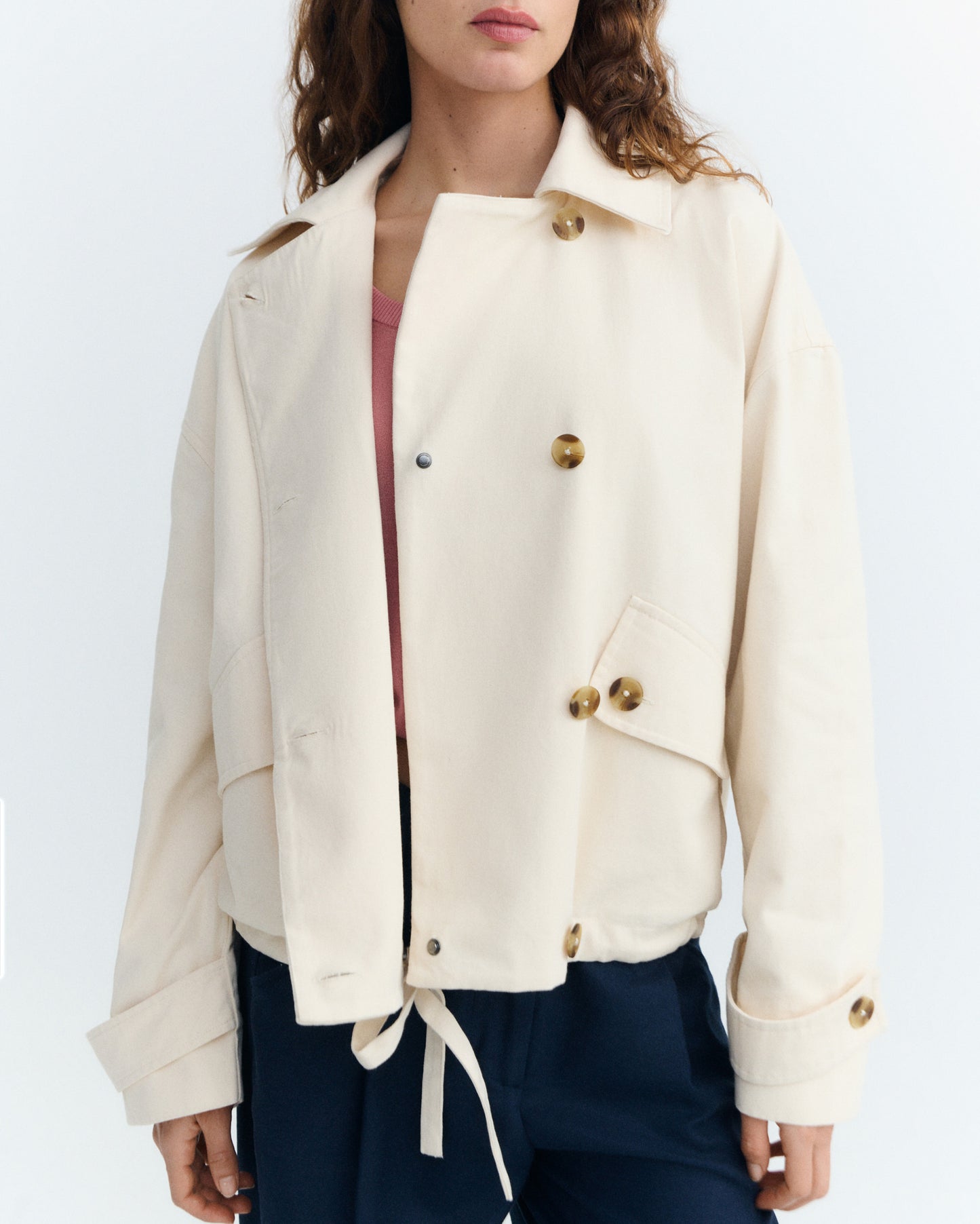 Chaqueta oversize cruda Norma sostenible - 3