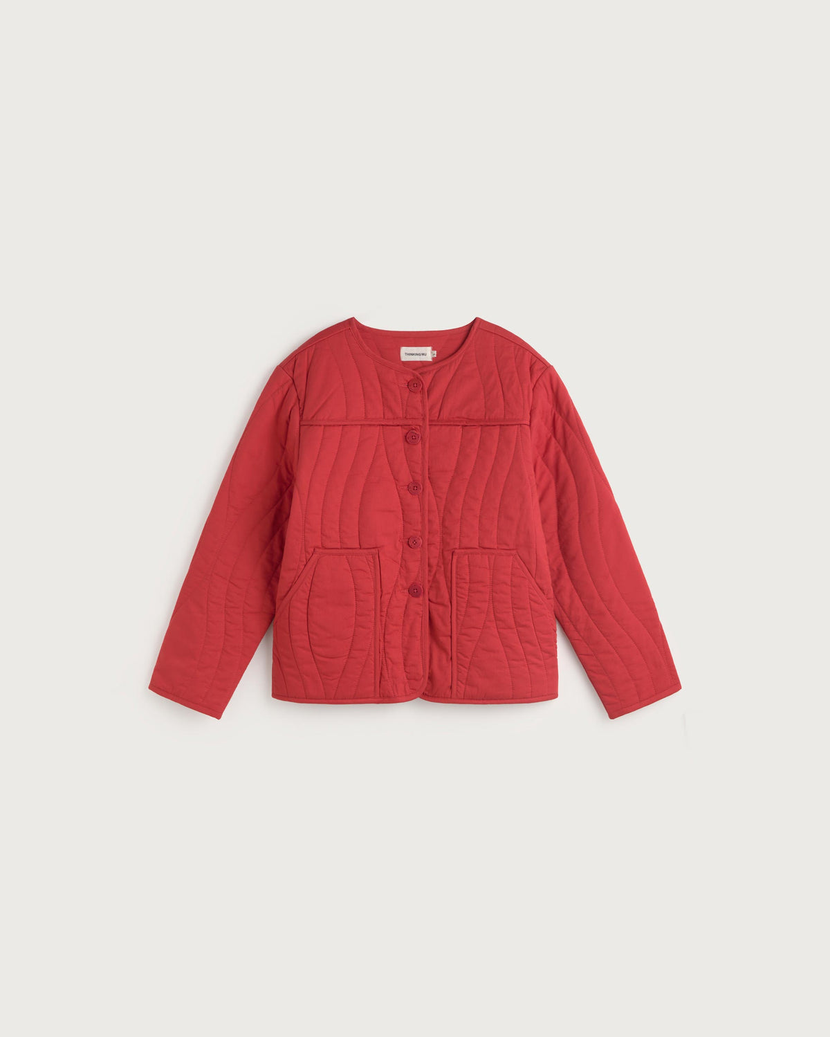 Chaqueta acolchada roja Ayo sostenible silueta - 1