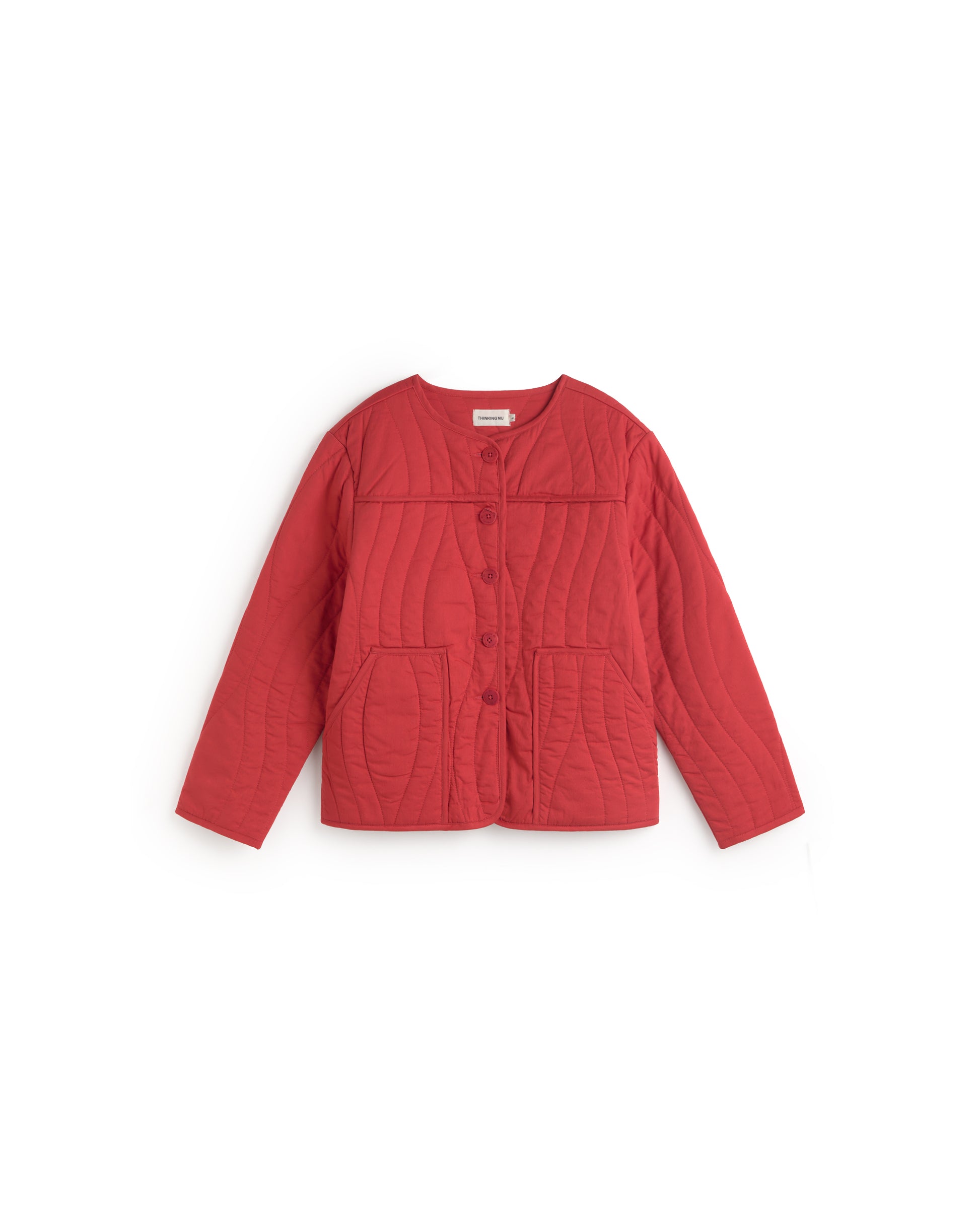 Chaqueta acolchada roja Ayo sostenible silueta - 1