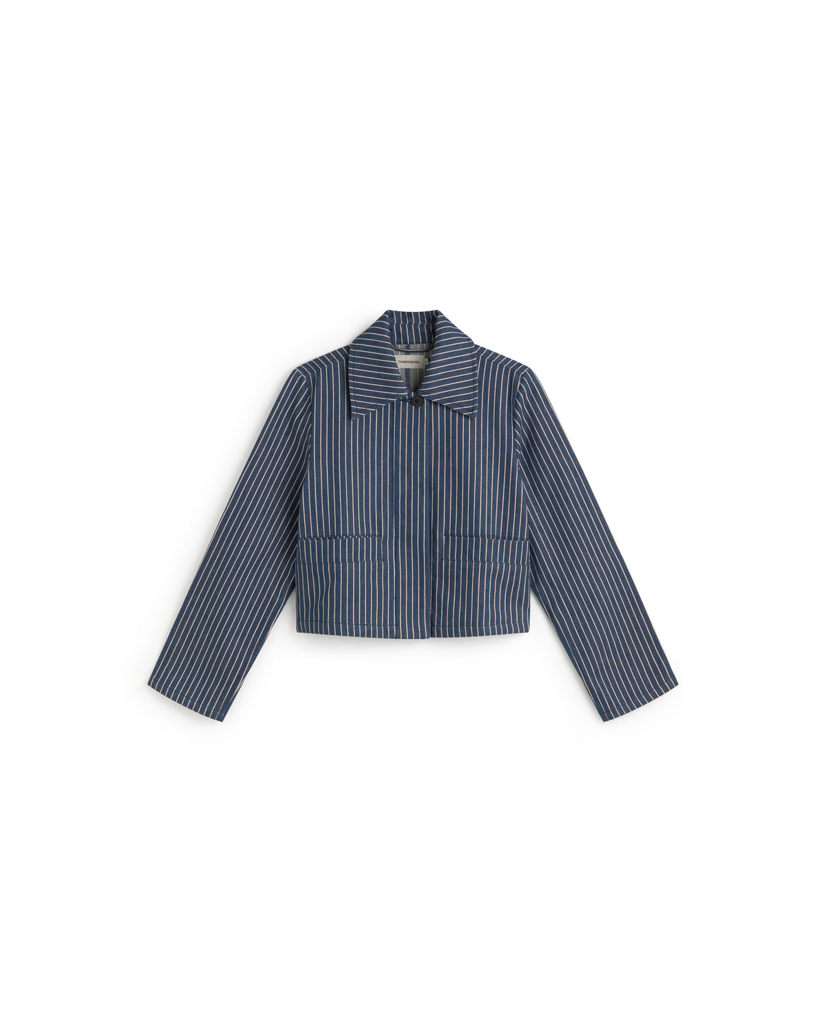 Chaqueta rayas tinte natural railway Astrid sostenible silueta - 1
