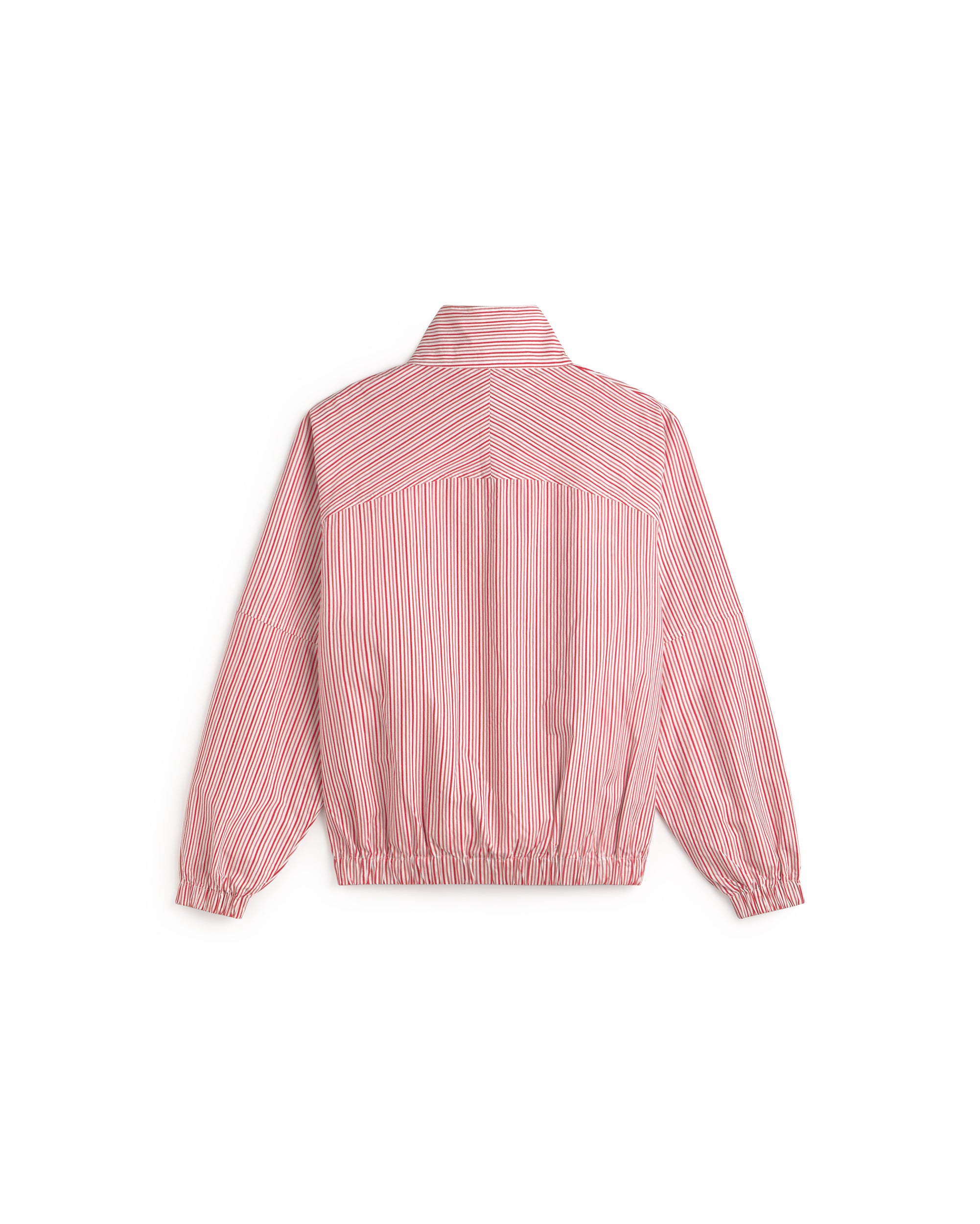 Women's Pink and Red Striped Bomber Jacket Monica | Thinking Mu
