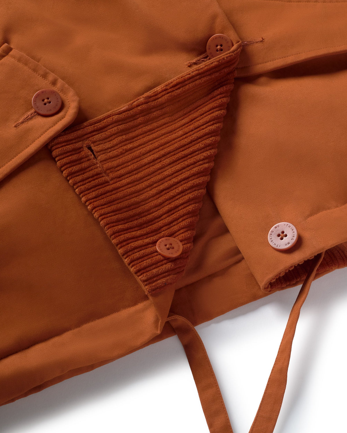 Chaqueta acolchada oversize naranja Norma sostenible silueta - 3
