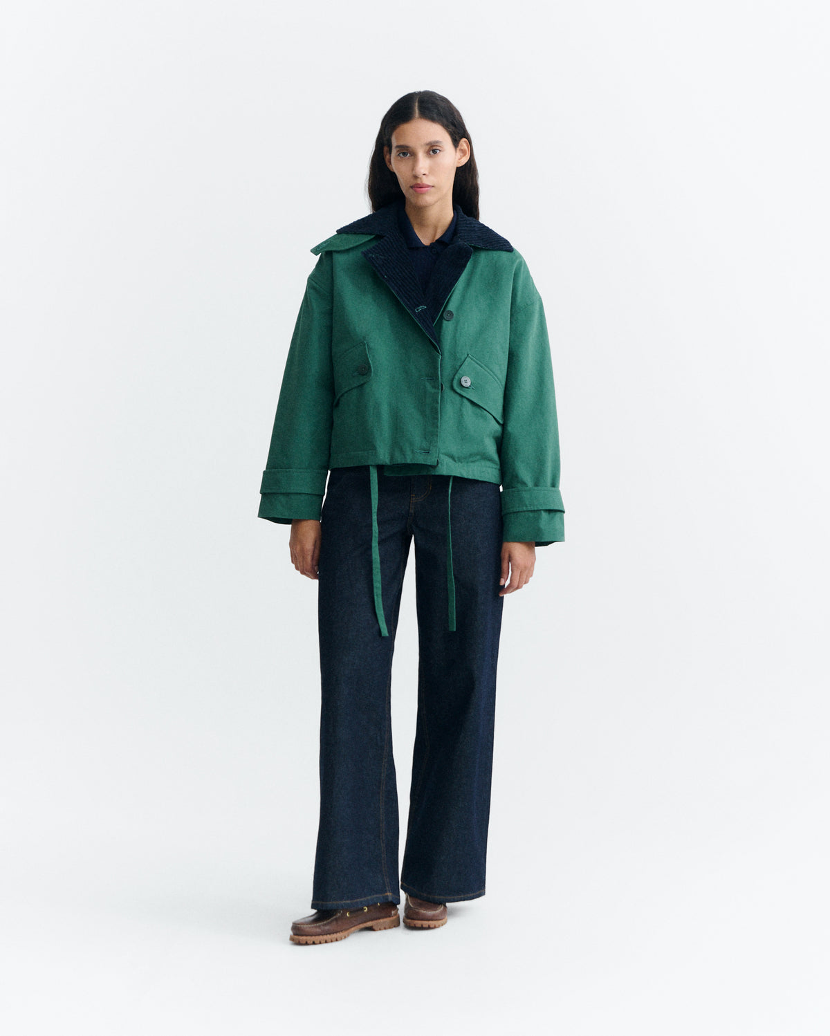 Chaqueta acolchada oversize verde Norma sostenible - 1