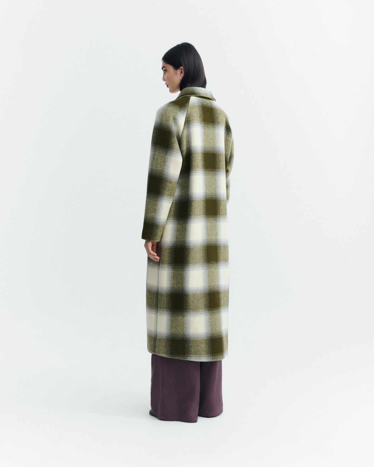 Abrigo lana cuadros Lise sostenible - 5