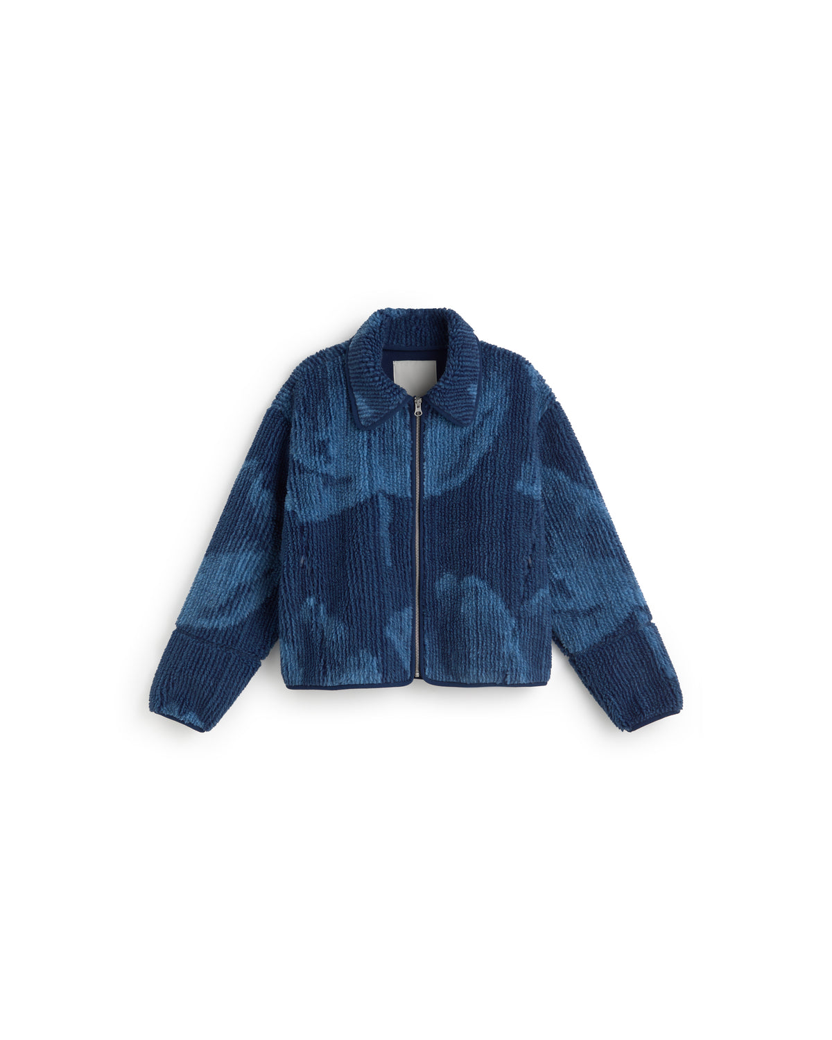 Chaqueta borreguito azul lotus Kendra sostenible silueta - 1
