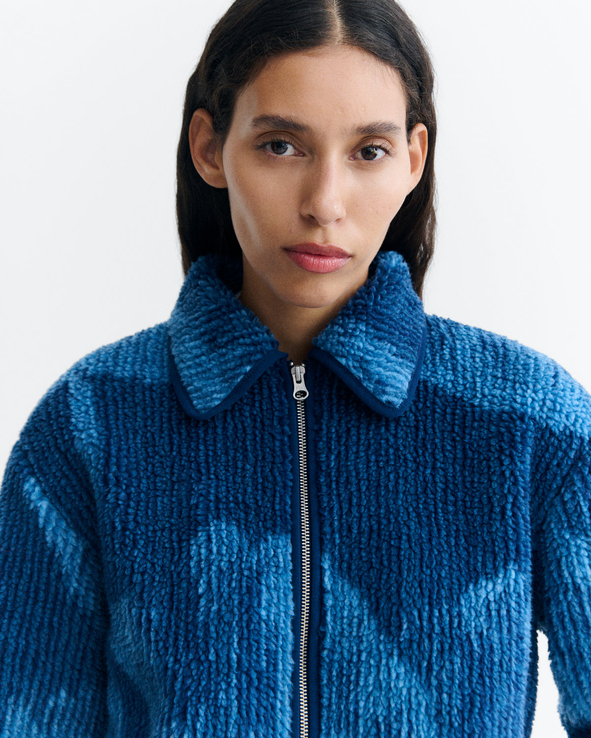Chaqueta borreguito azul lotus Kendra sostenible - 1