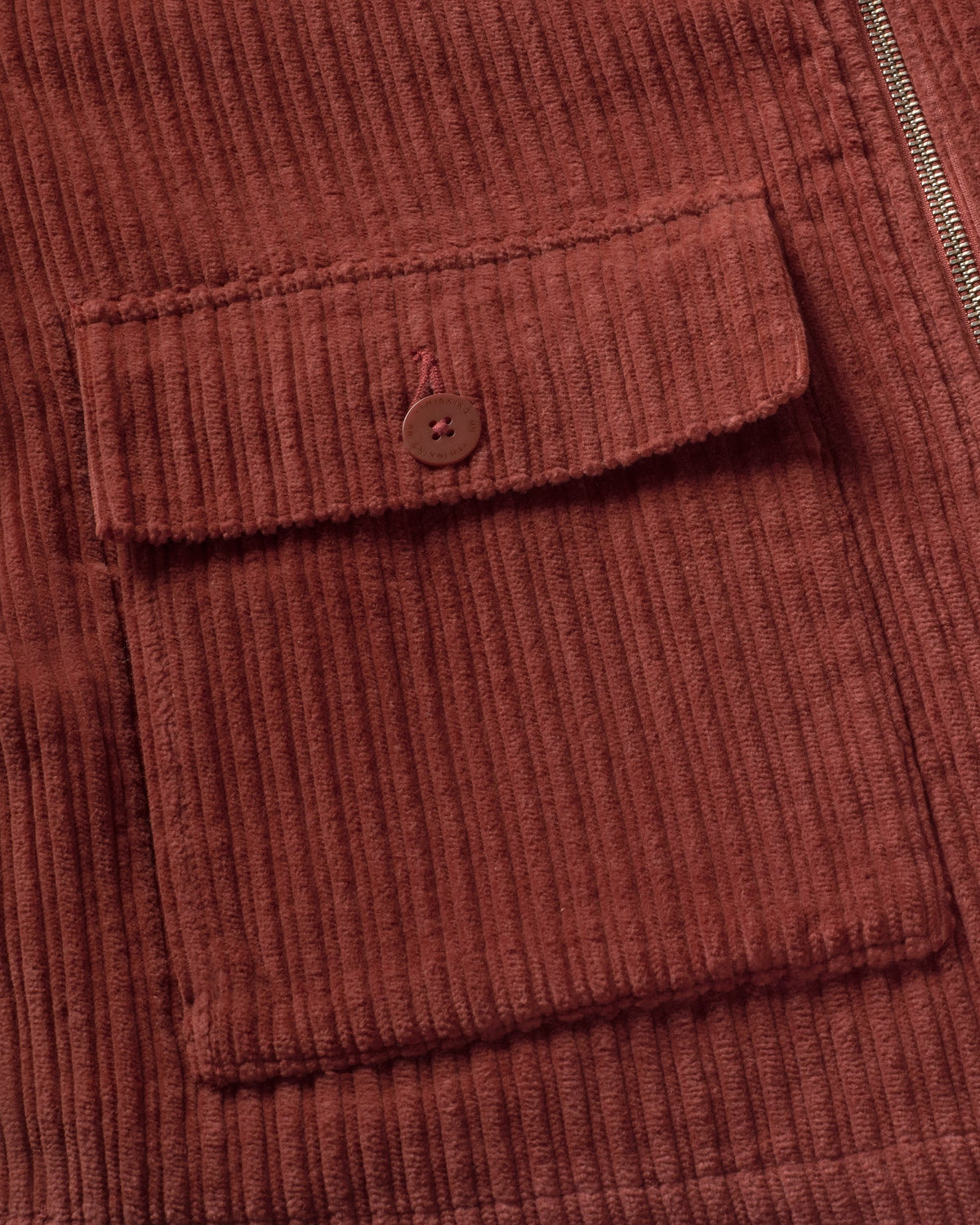 Chaqueta pana roja Delia sostenible silueta - 3