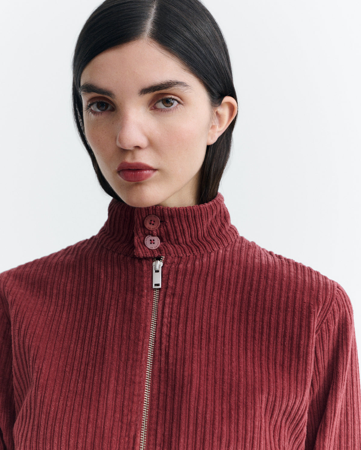 Chaqueta pana roja Delia sostenible - 4