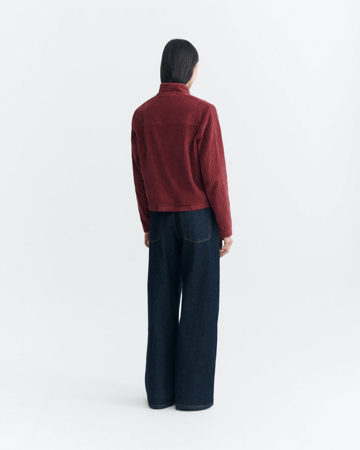 Chaqueta pana roja Delia sostenible - 5