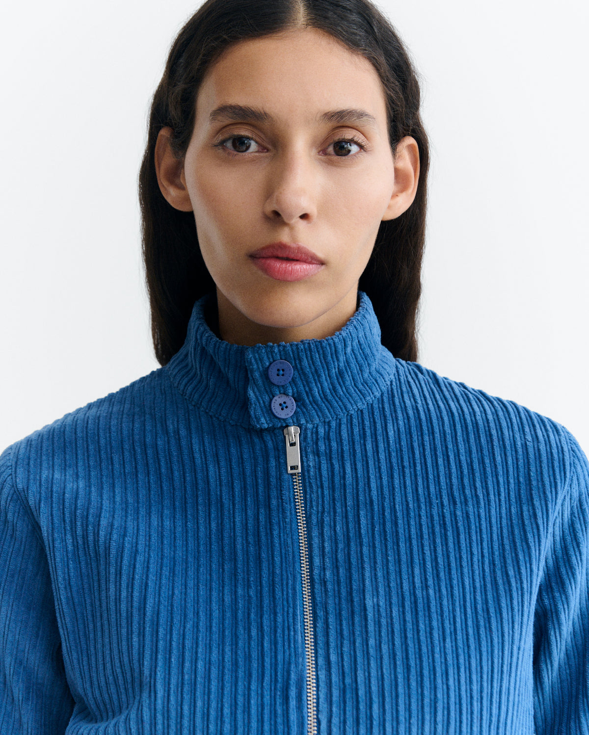 Chaqueta pana azul Delia sostenible - 3
