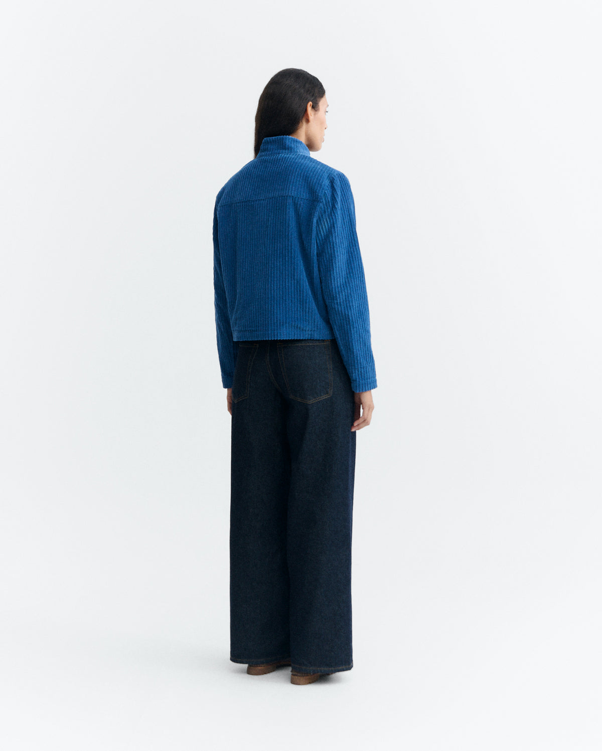 Chaqueta pana azul Delia sostenible - 4