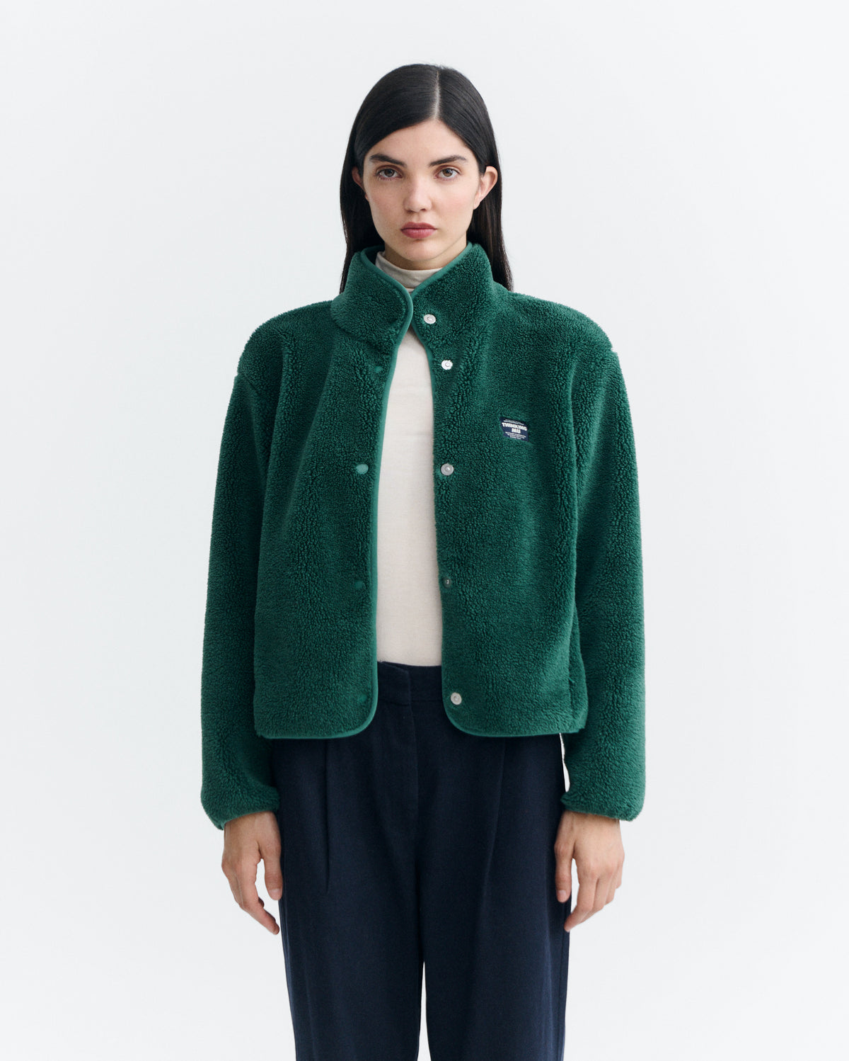 Chaqueta borreguito verde Kourtney sostenible - 2