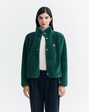Chaqueta borreguito verde Kourtney sostenible - 2