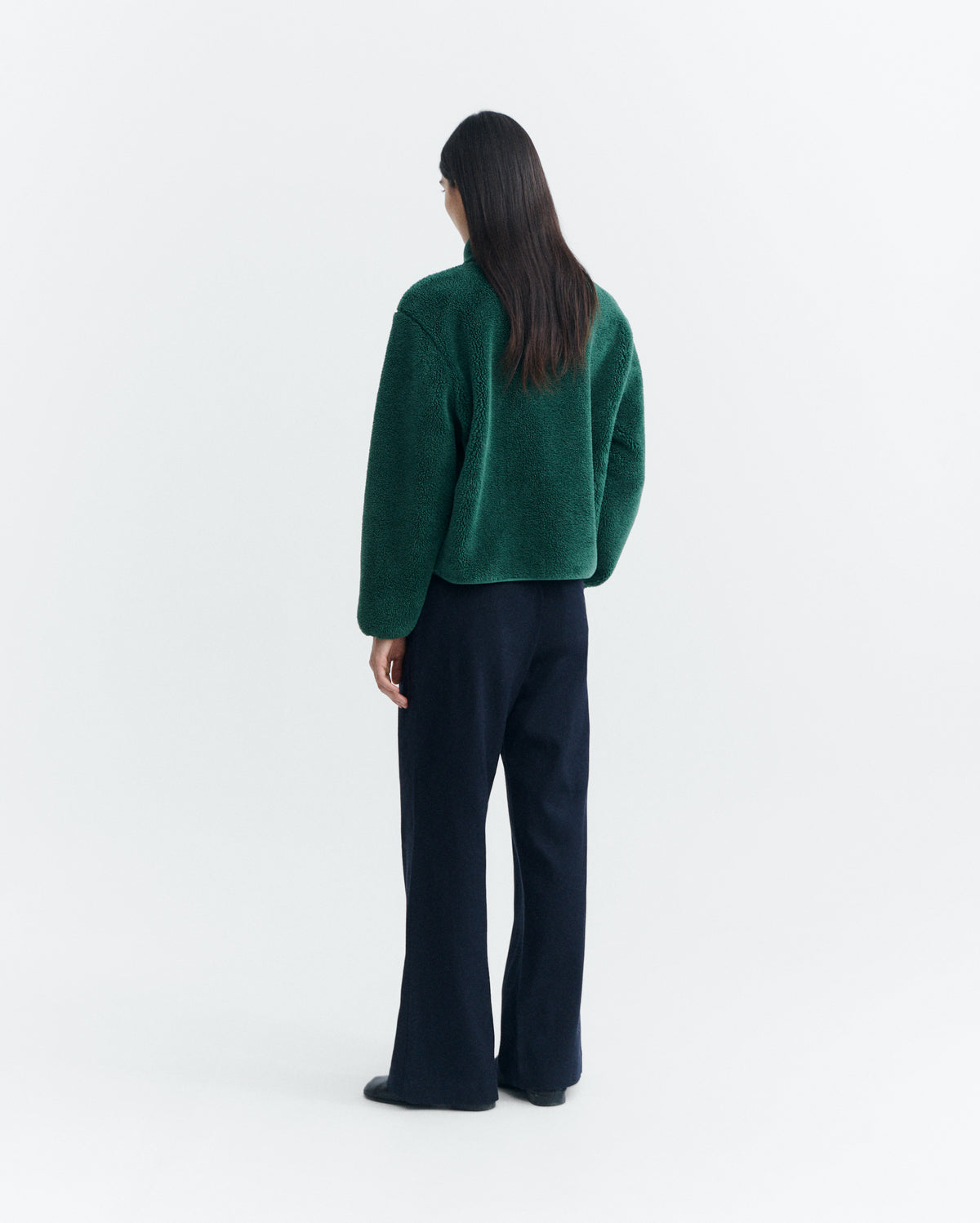 Chaqueta borreguito verde Kourtney sostenible - 4