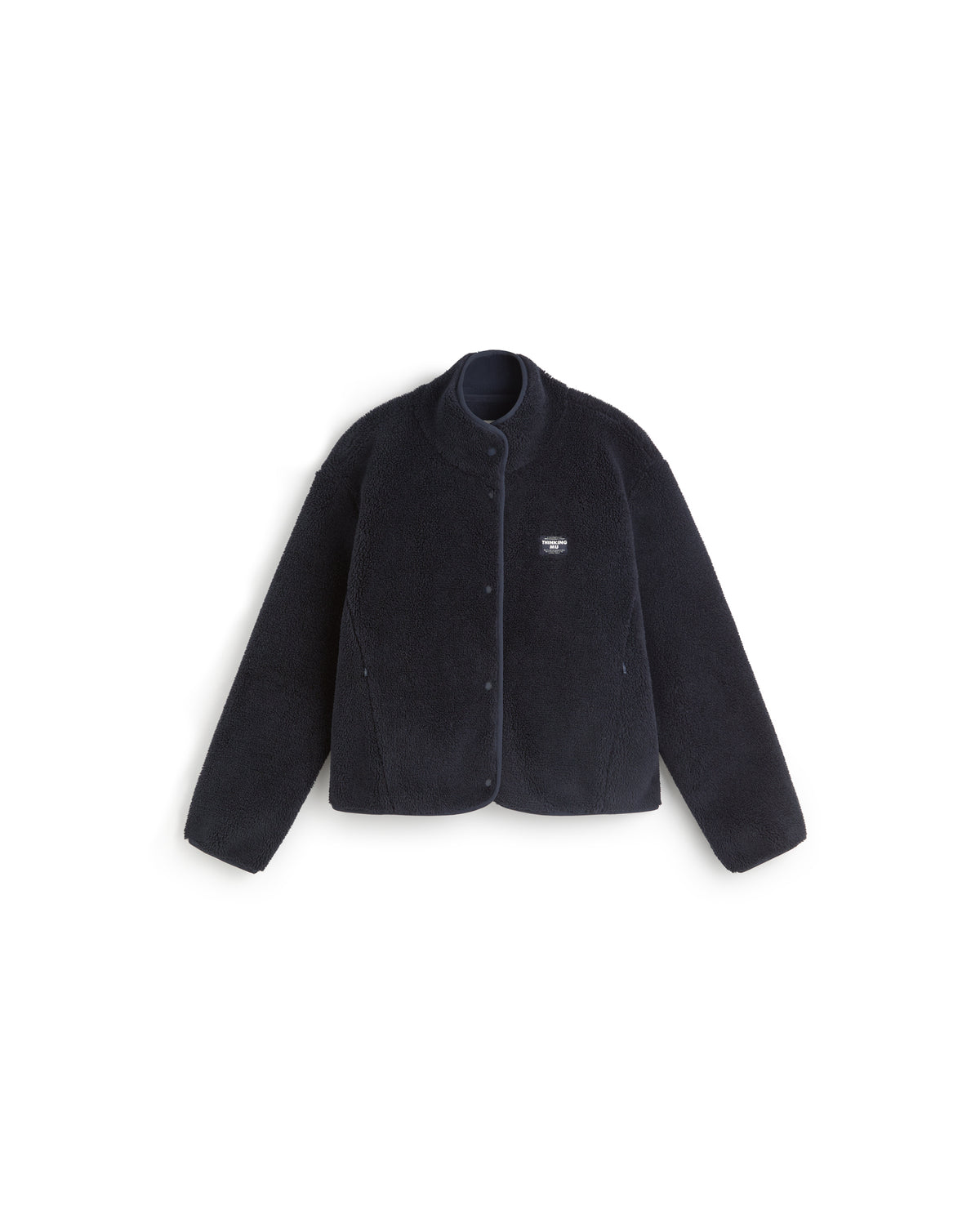 Chaqueta borreguito navy Kourtney sostenible silueta - 1