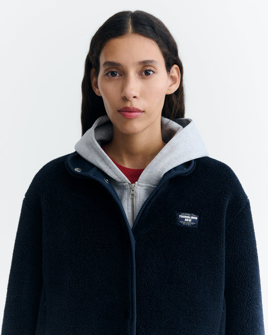 Chaqueta borreguito navy Kourtney sostenible - 3
