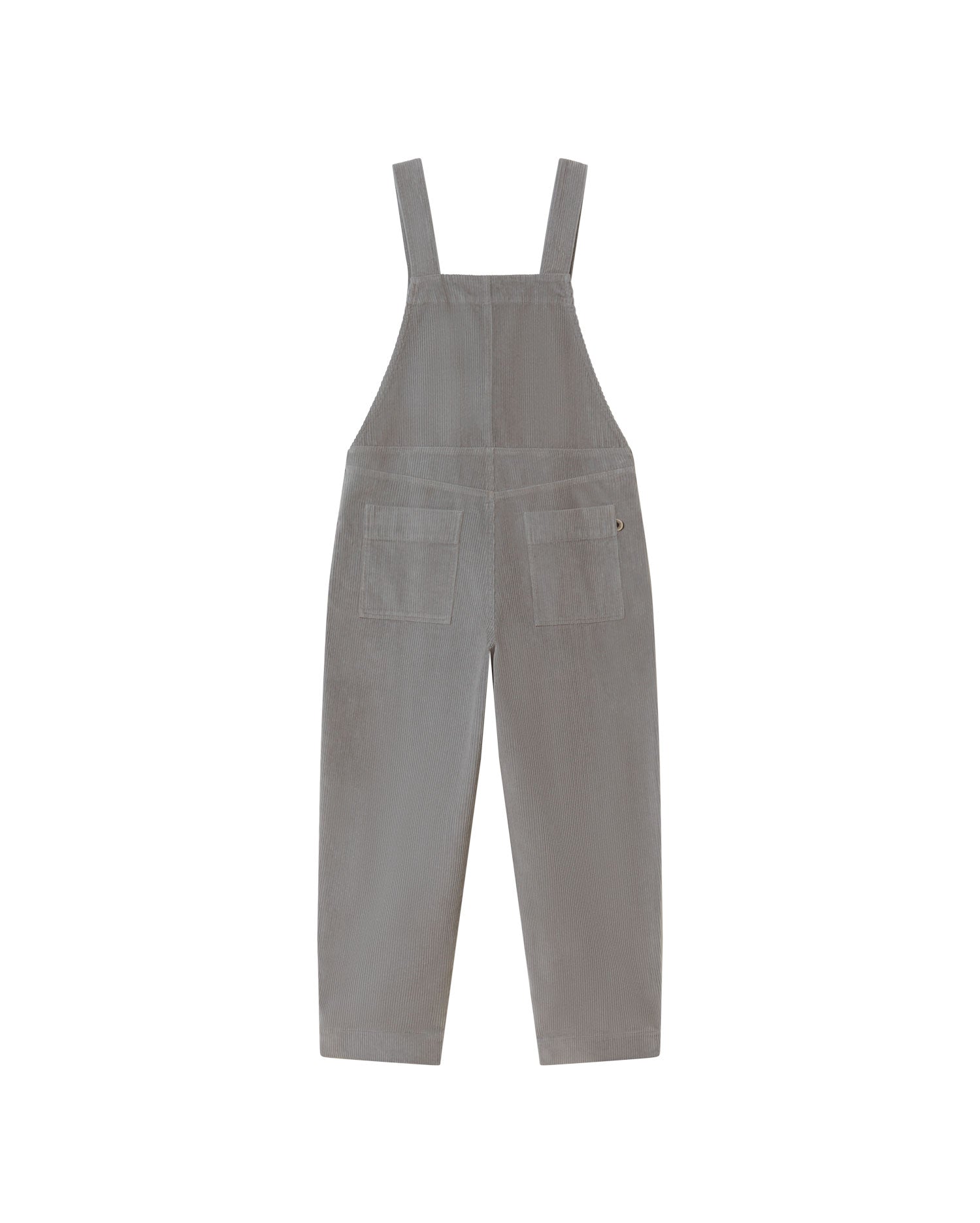Corduroy grey jumpsuit Sustainable light woman | Thinking Mu