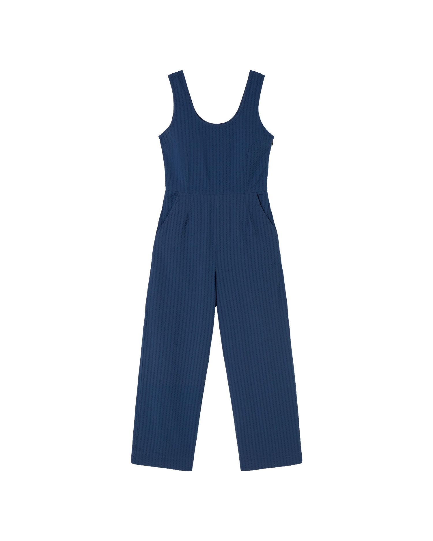 Sustainable Jumpsuit Blue Raflesia Woman | Thinking Mu