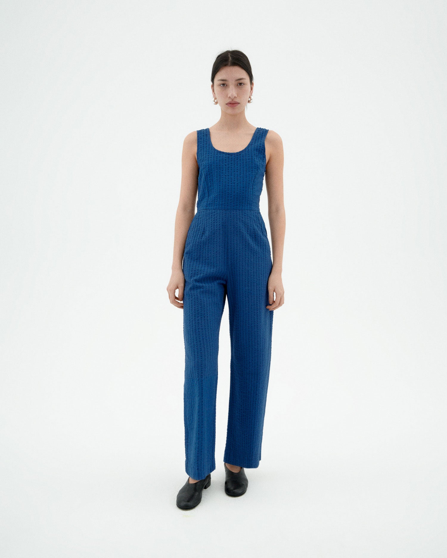 Sustainable Jumpsuit Blue Raflesia Woman | Thinking Mu