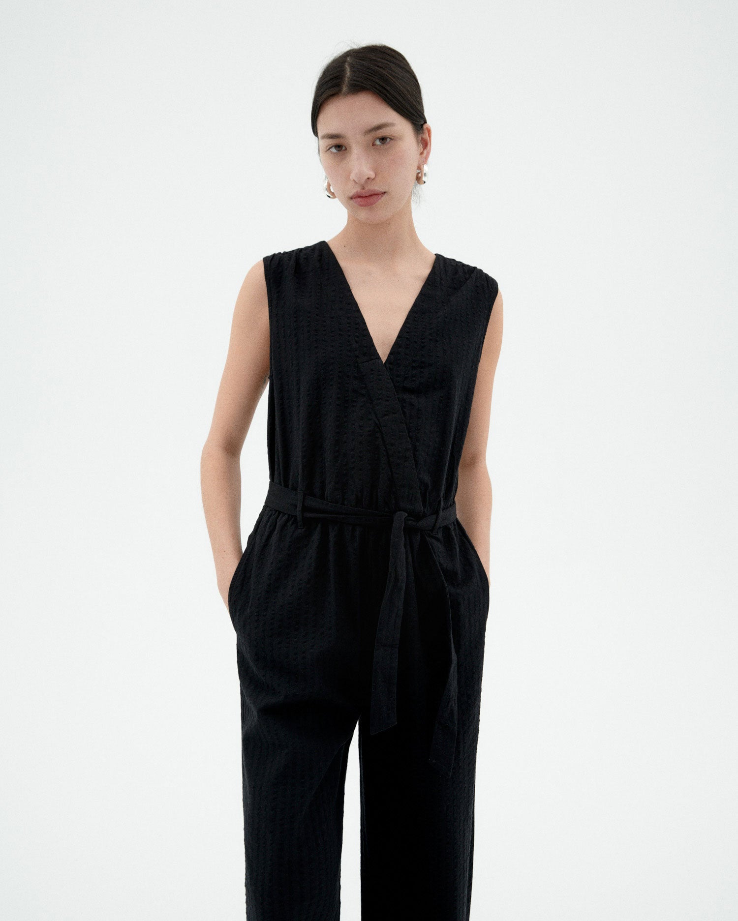 Sustainable Black Jumpsuit Winona Woman | Thinking Mu