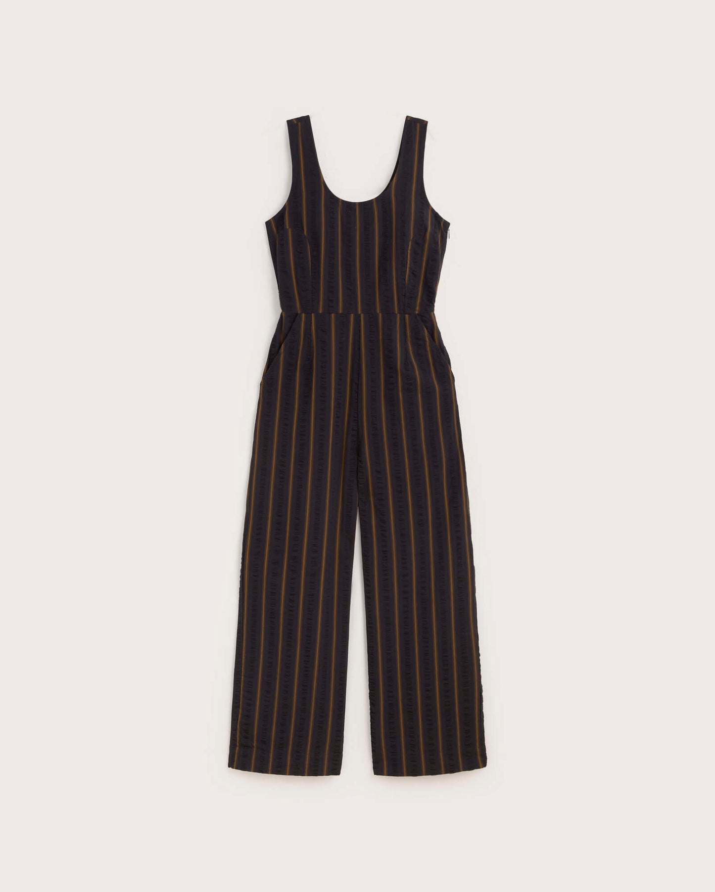 Mono seersucker rayas Raflesia sostenible silueta - 1