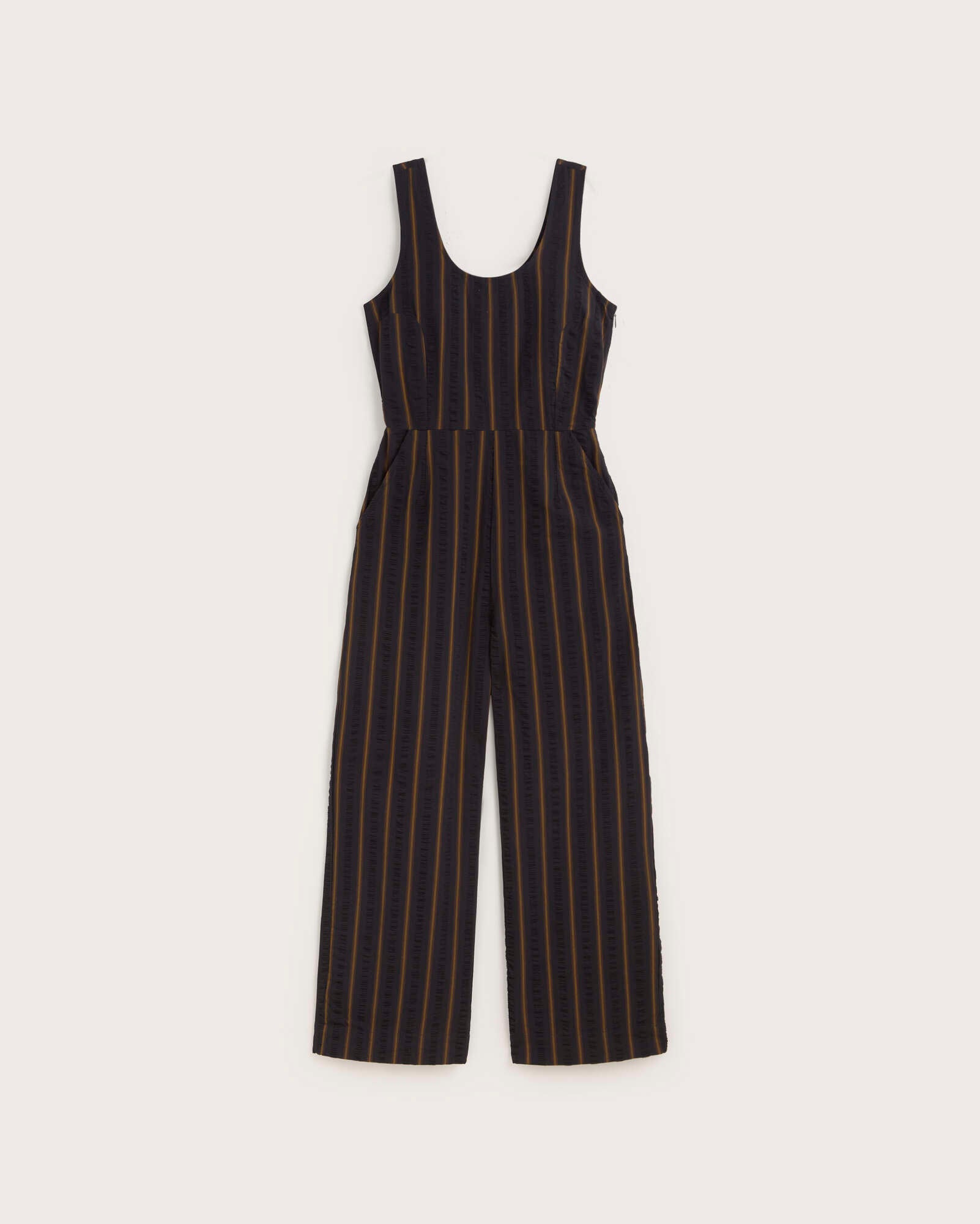 Mono seersucker rayas Raflesia sostenible silueta - 1