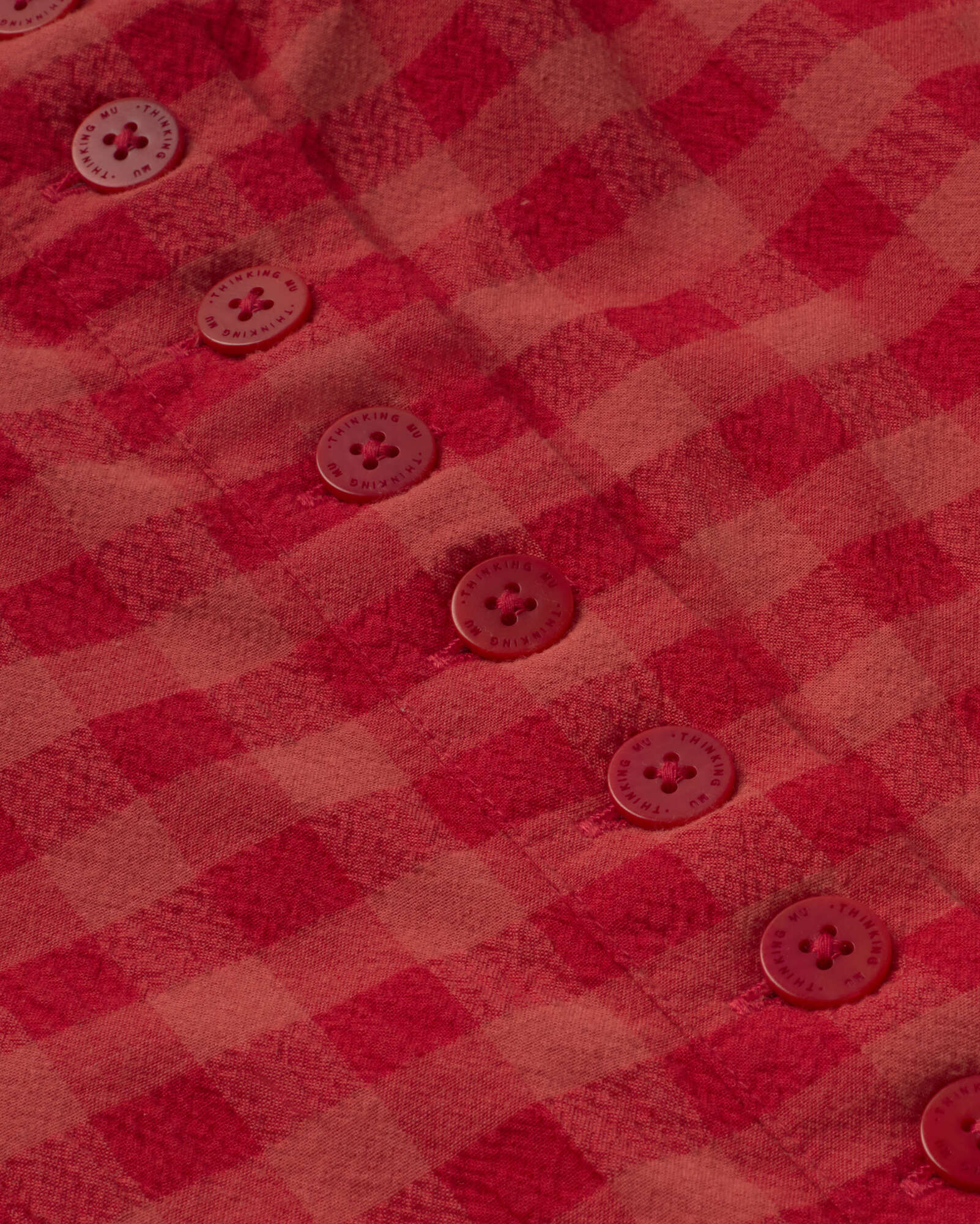 Mono seersucker rojo Maud sostenible silueta - 2