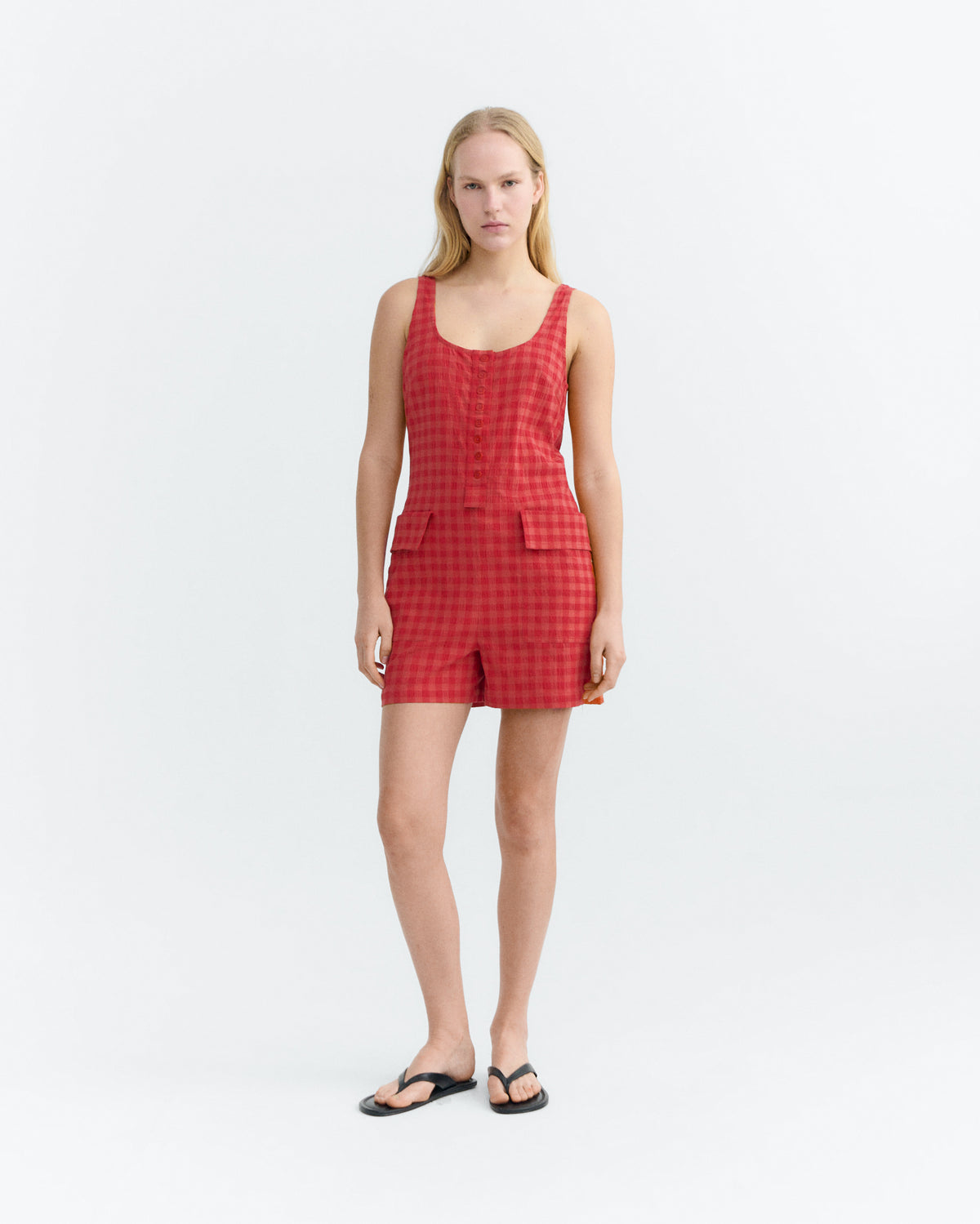 Mono seersucker rojo Maud sostenible - 2