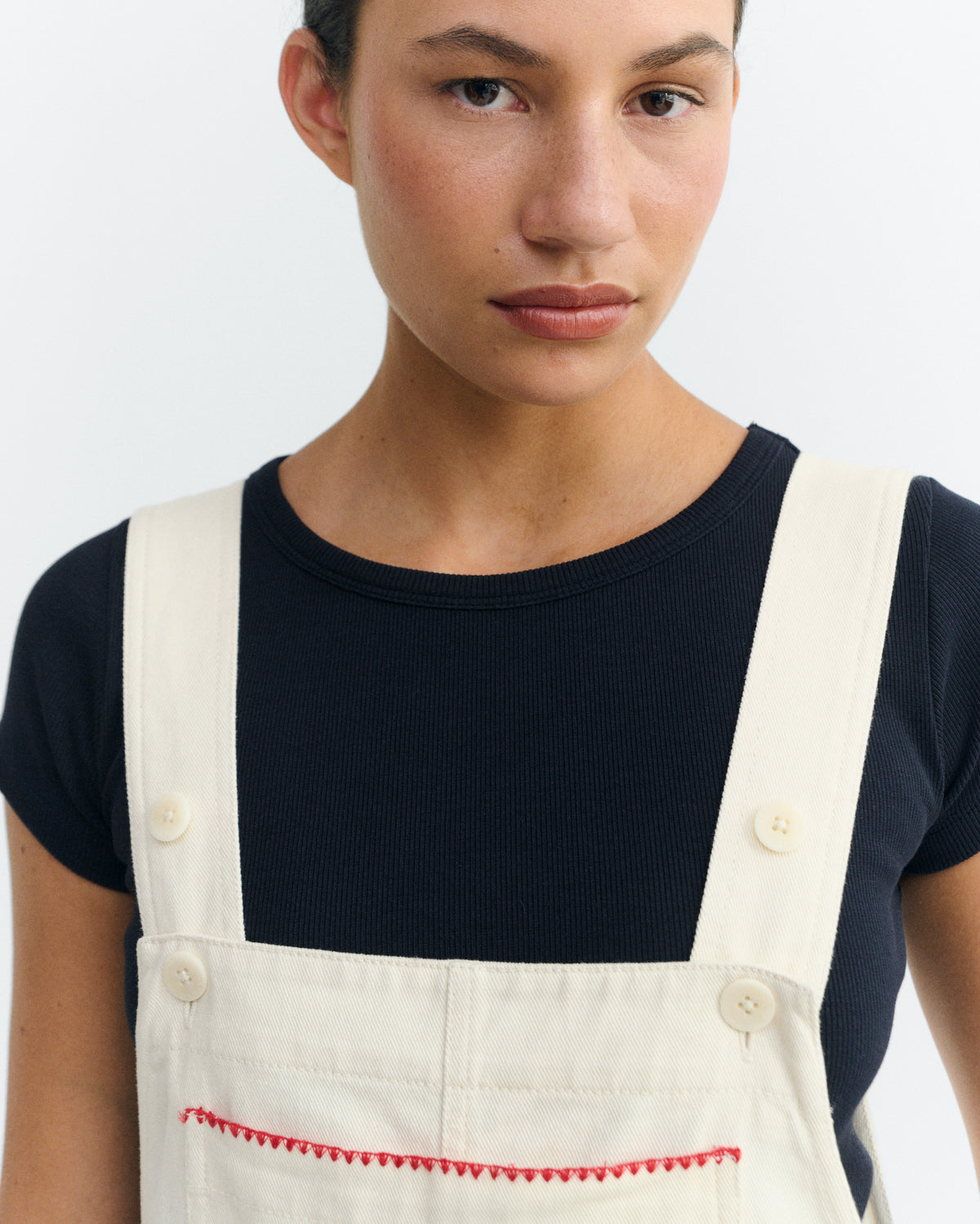 Mono peto crudo bordado a mano Luz sostenible - 3