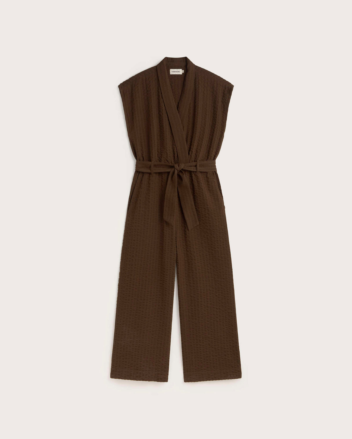 Mono seersucker marrón lazo Malawi sostenible silueta - 1