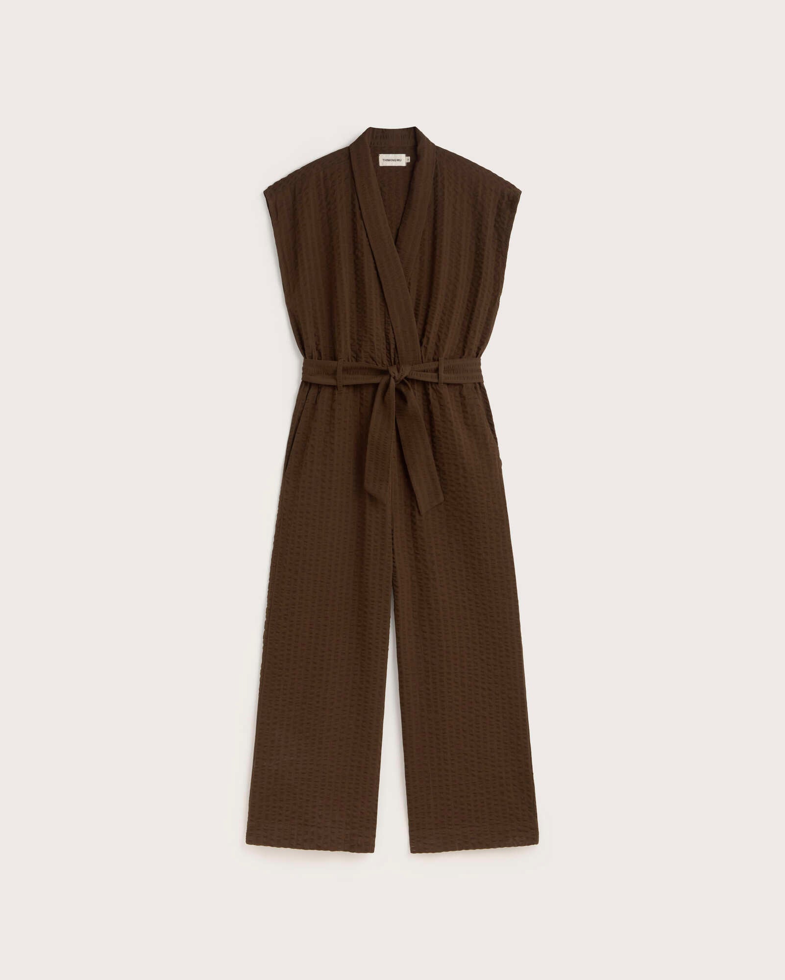 Mono seersucker marrón lazo Malawi sostenible silueta - 1