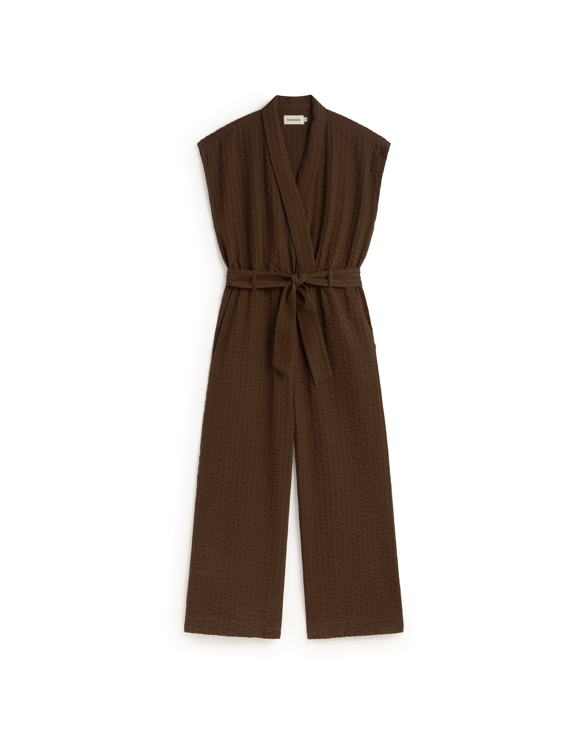 Mono seersucker marrón lazo Malawi sostenible silueta - 1