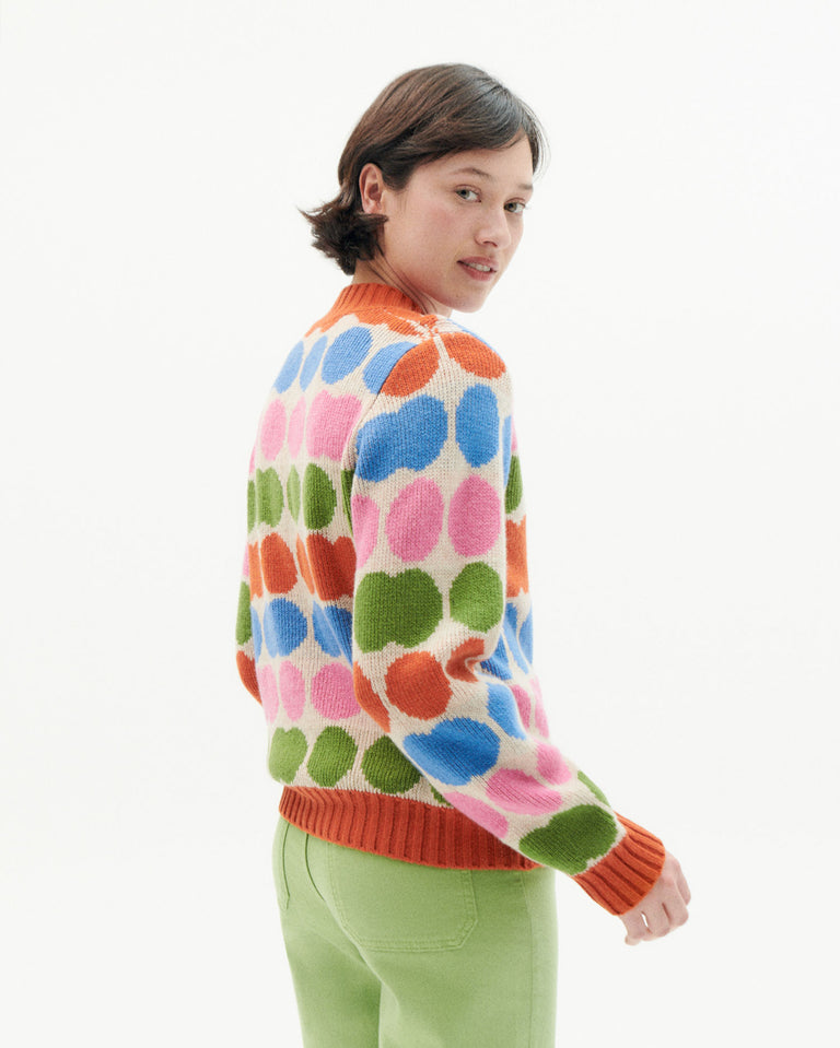 Jersey multicolor lana Dots Ops sostenible-3