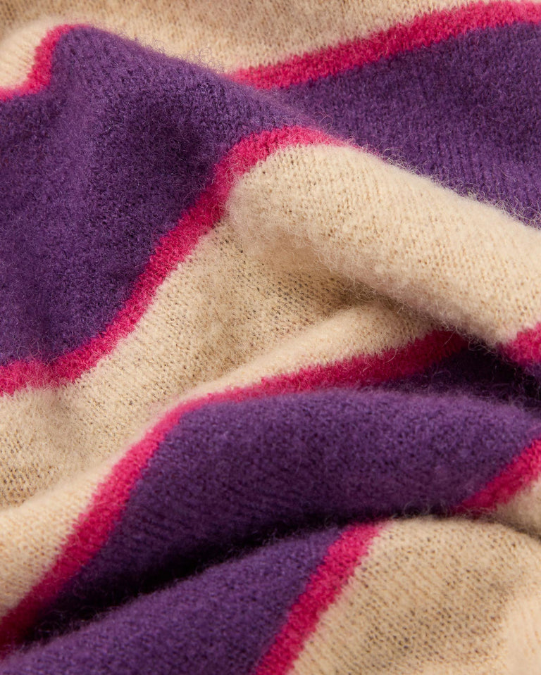 Jersey lila rayas lana merino Zoe sostenible-5