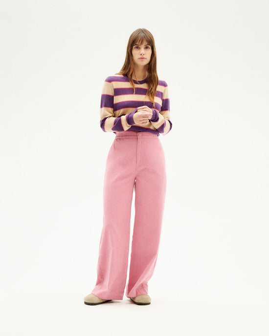 Jersey lila rayas lana merino Zoe sostenible-2