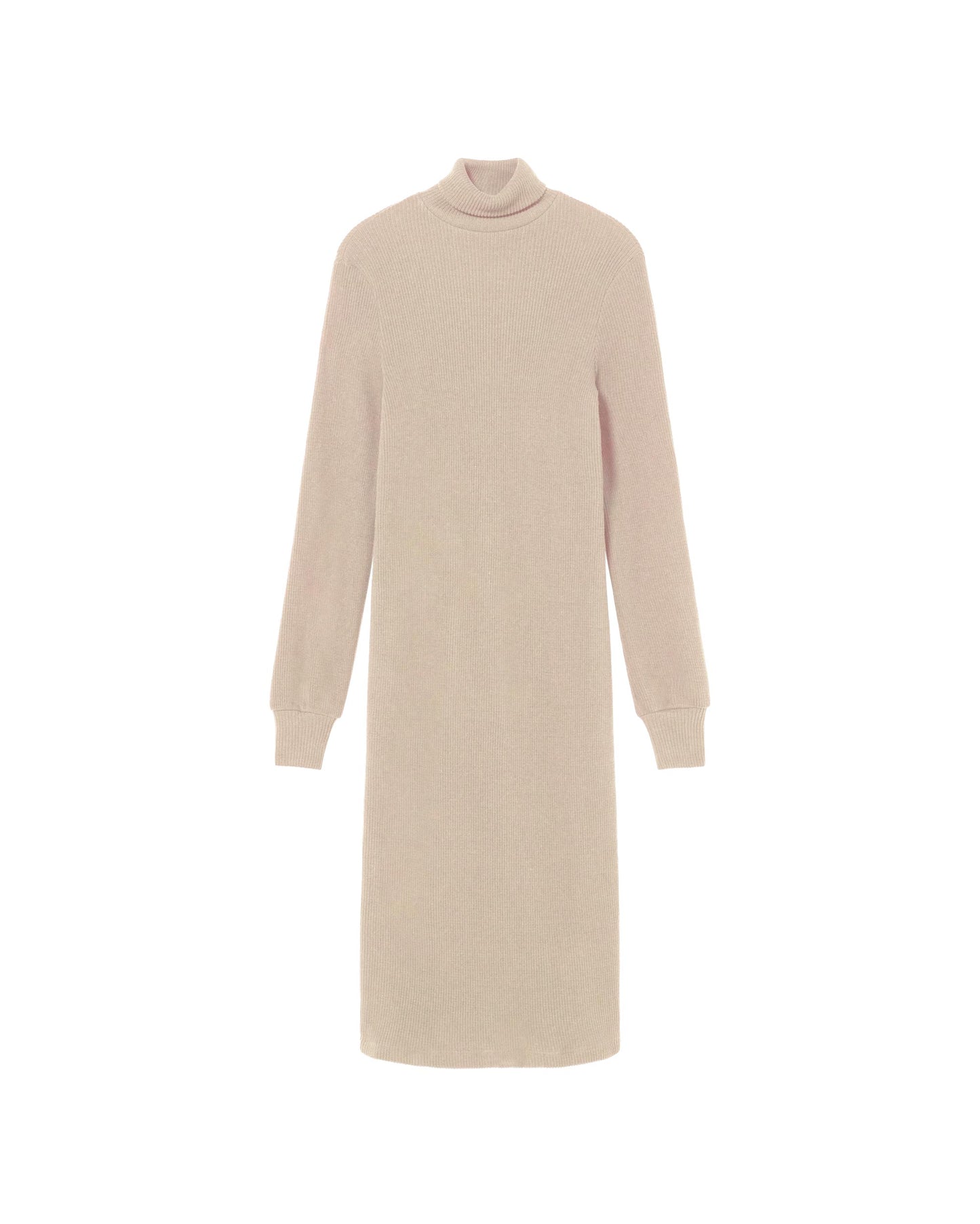 Vestido camel punto Amaia sostenible - silueta 6