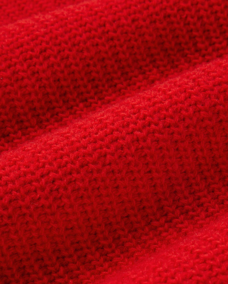 Jersey rojo lana Hera sostenible-5