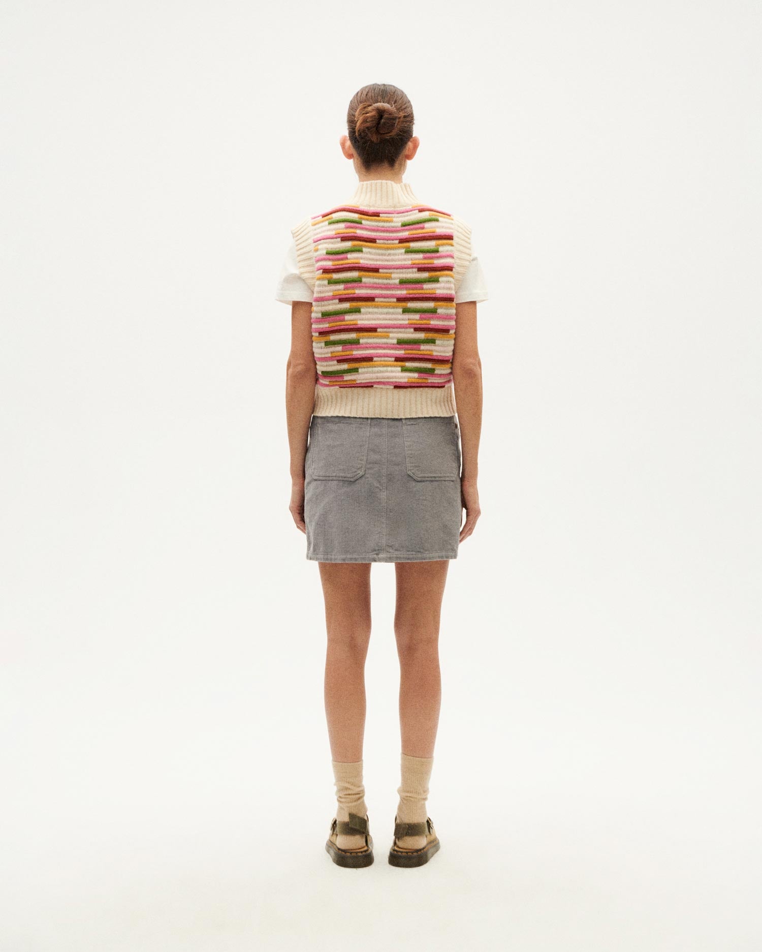 Chaleco multicolor lana Mica sostenible-4
