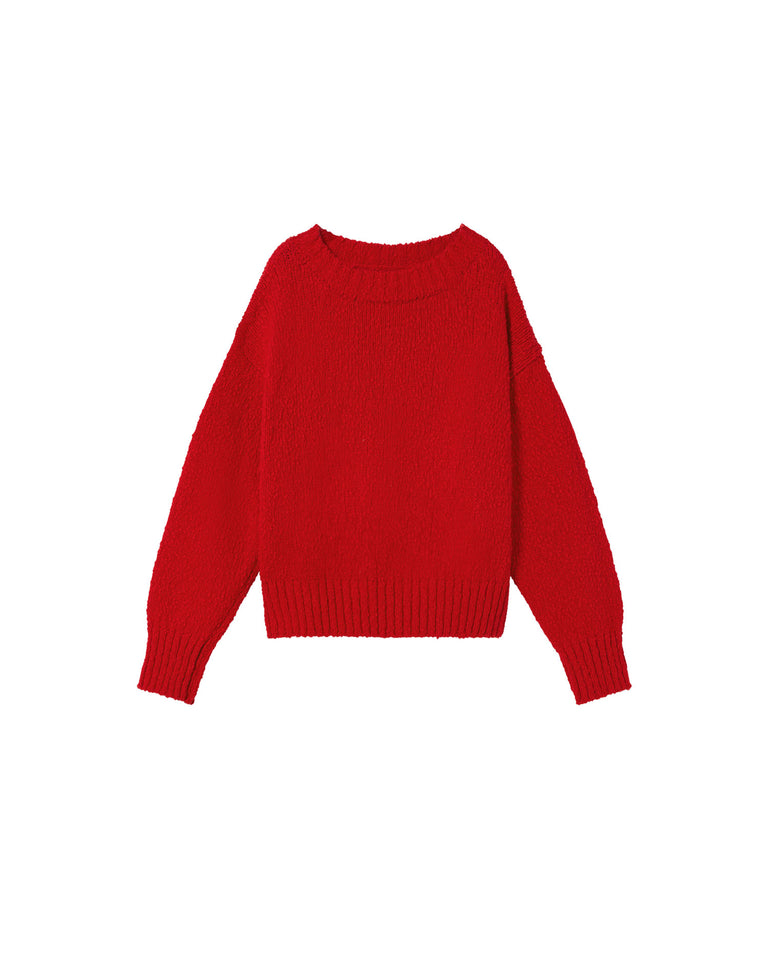 Sweater Red Clara Woman Sustainable Clothing Thinking Mu