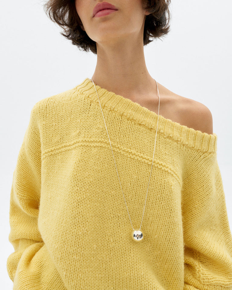 Jersey oversize lana merino amarillo Liza sostenible - 3