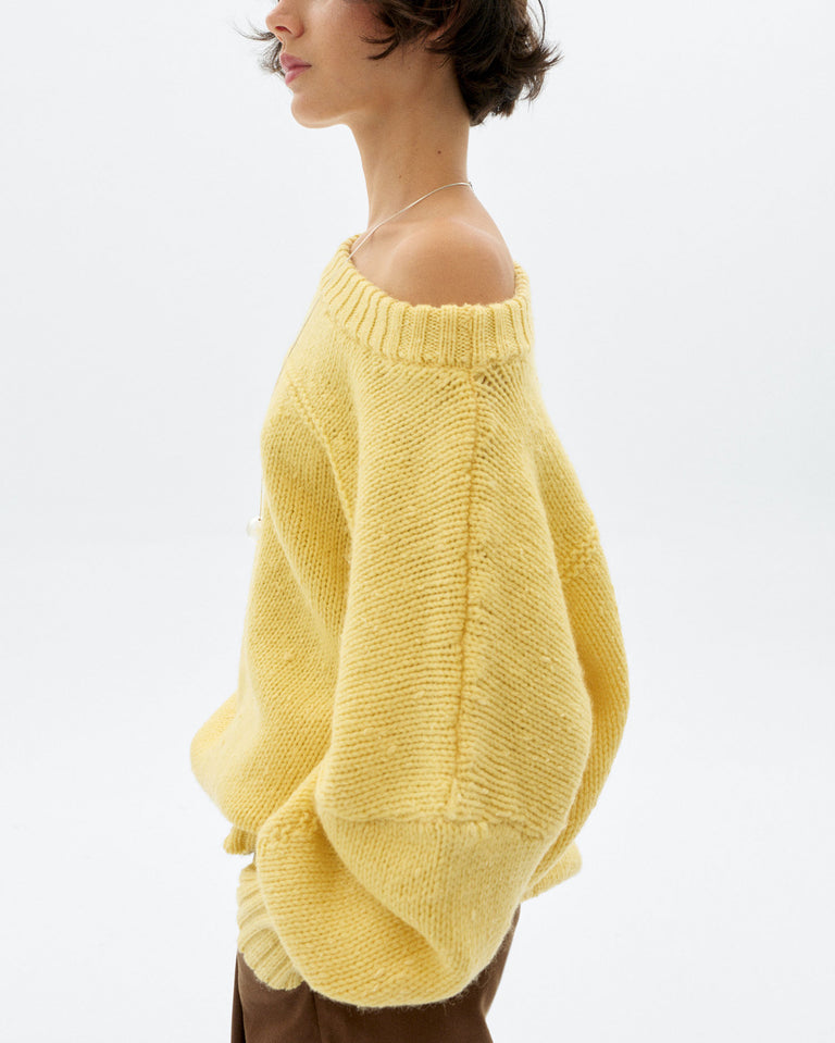Jersey oversize lana merino amarillo Liza sostenible - 5