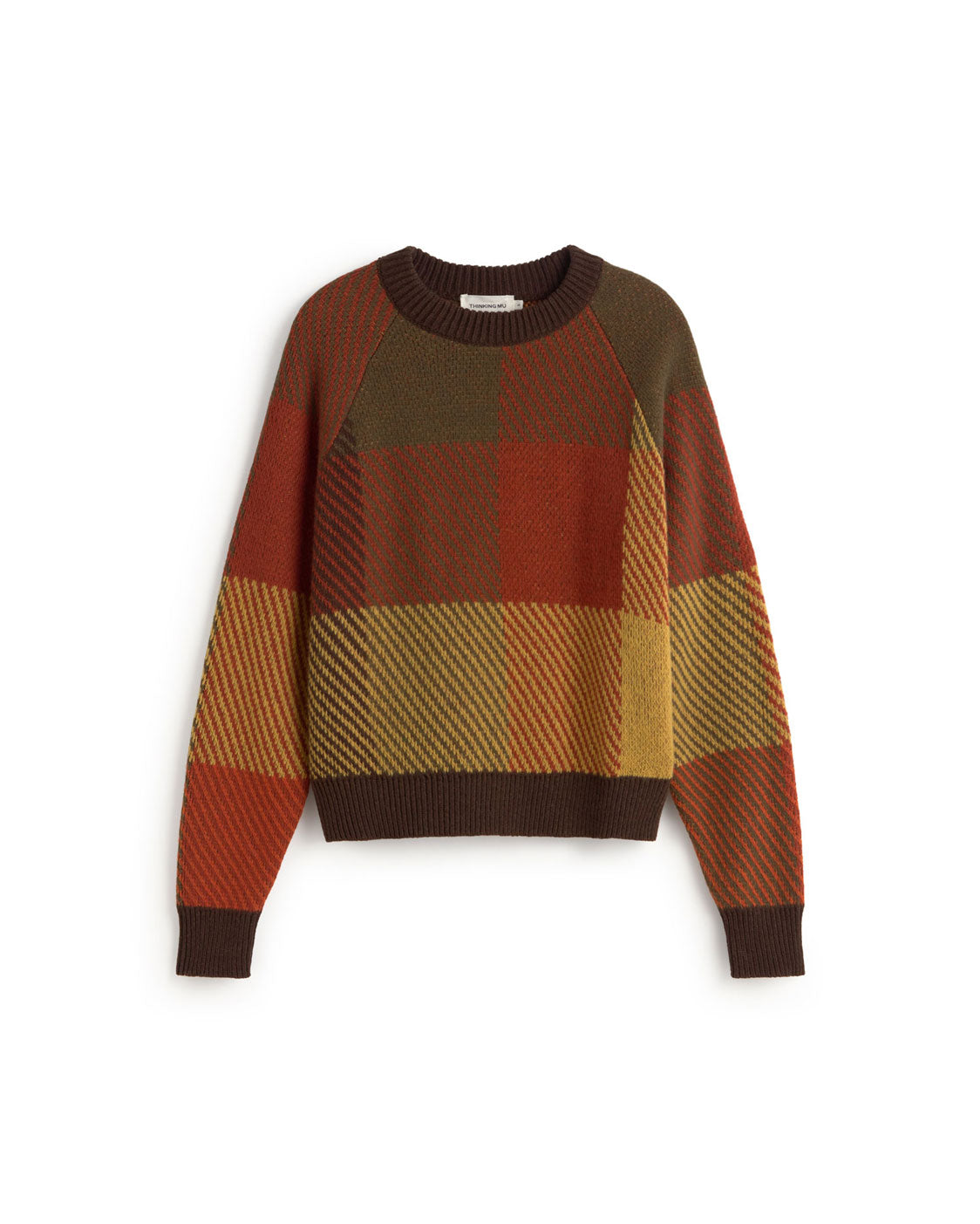 Jersey cuadros lana Nur sostenible silueta - 1