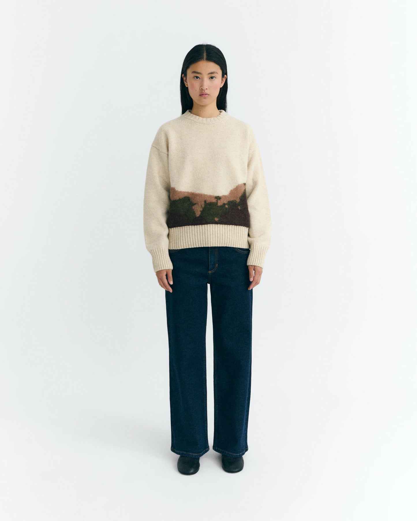 Jersey punto texturizado lana crudo Petra sostenible - 2