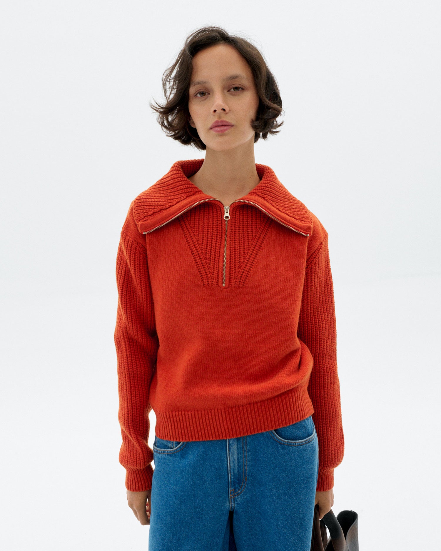 Jersey lana naranja Tanit sostenible - 1