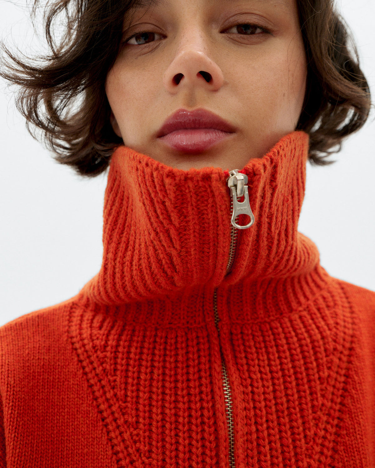 Jersey lana naranja Tanit sostenible - 3